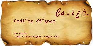 Csősz Ágnes névjegykártya